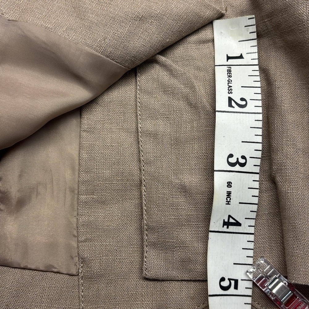 Reitmans Linen Blend Blazer Size 9 Colour Tan - Picture 13 of 13